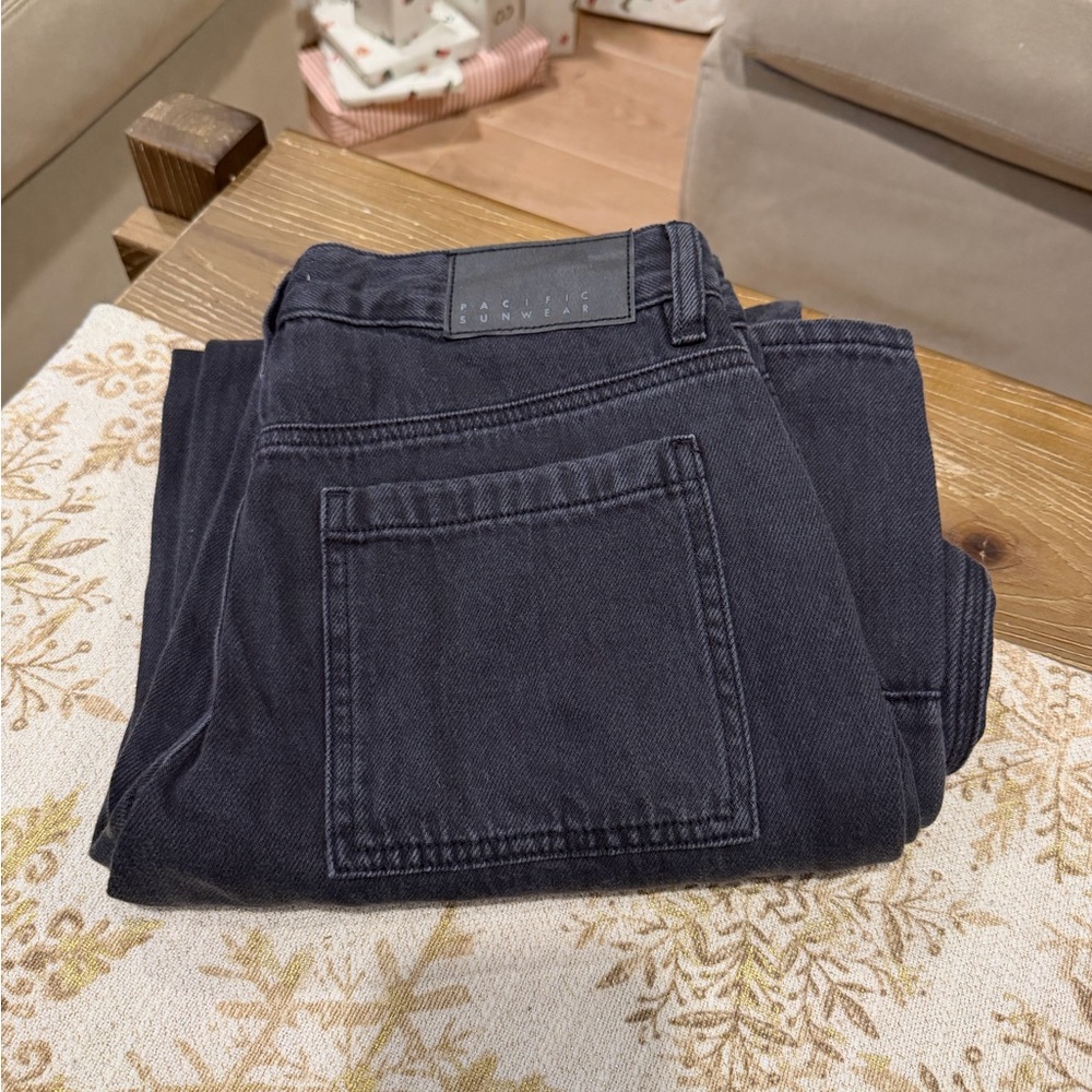 Pacsun Lowrise Baggy Cargo Skater BlaxkJean 0